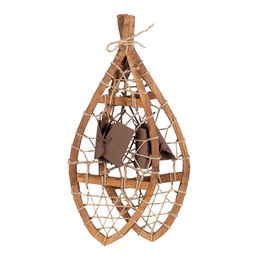 [65880] Decoration Snowshoes (2) Brown 55x22x5 cm