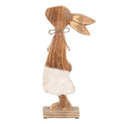 [6H2155] Image de décoration Lapin Marron, Blanc 18x6x40 cm