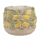 Vaso Porta Pianta Beige Giallo Ø 19x15 cm