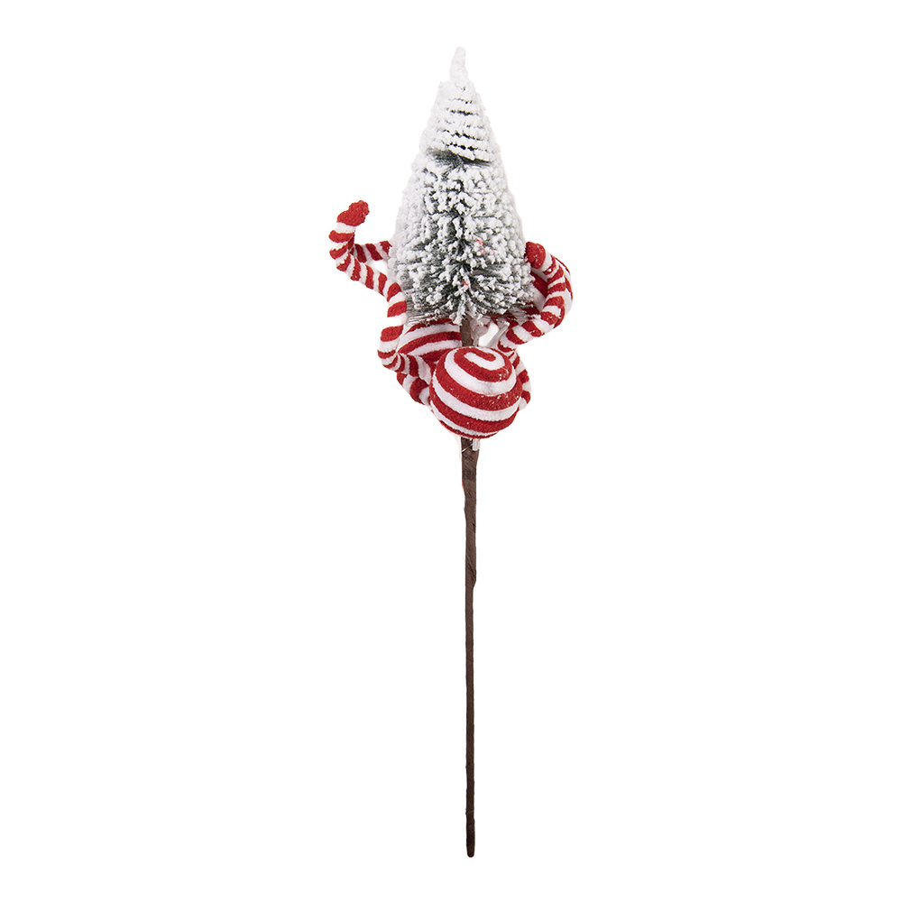 Christmas Decoration White Red 12x9x38 cm