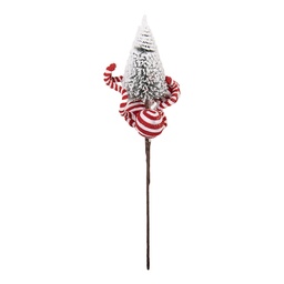 [66664] Christmas Decoration White Red 12x9x38 cm
