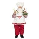 Weihnachtsdeko Weihnachtsmann Rot, Weiß 13x10x28 cm