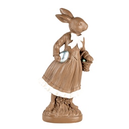 [6PR5200] Décoration Lapin Marron Blanc 18x9x39 cm