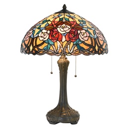 [5LL-5389] Wall Lamp Tiffany Red, Blue Ø 46x64 cm E27/max 2x60W