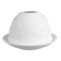 [6CE1822] Tealight Holder White Ø 12x8 cm