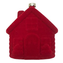 [67106] Palla di natale Rosso 8x5x10 cm