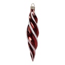 Weihnachtskugel Rot Weiß Ø 4x17 cm