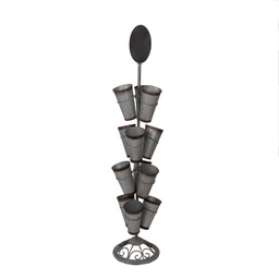 [5Y1349] Plantholder standing Grey Brown Ø 36x165 cm