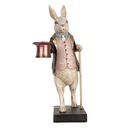 Decoration Rabbit Beige Grey 17x14x33 cm