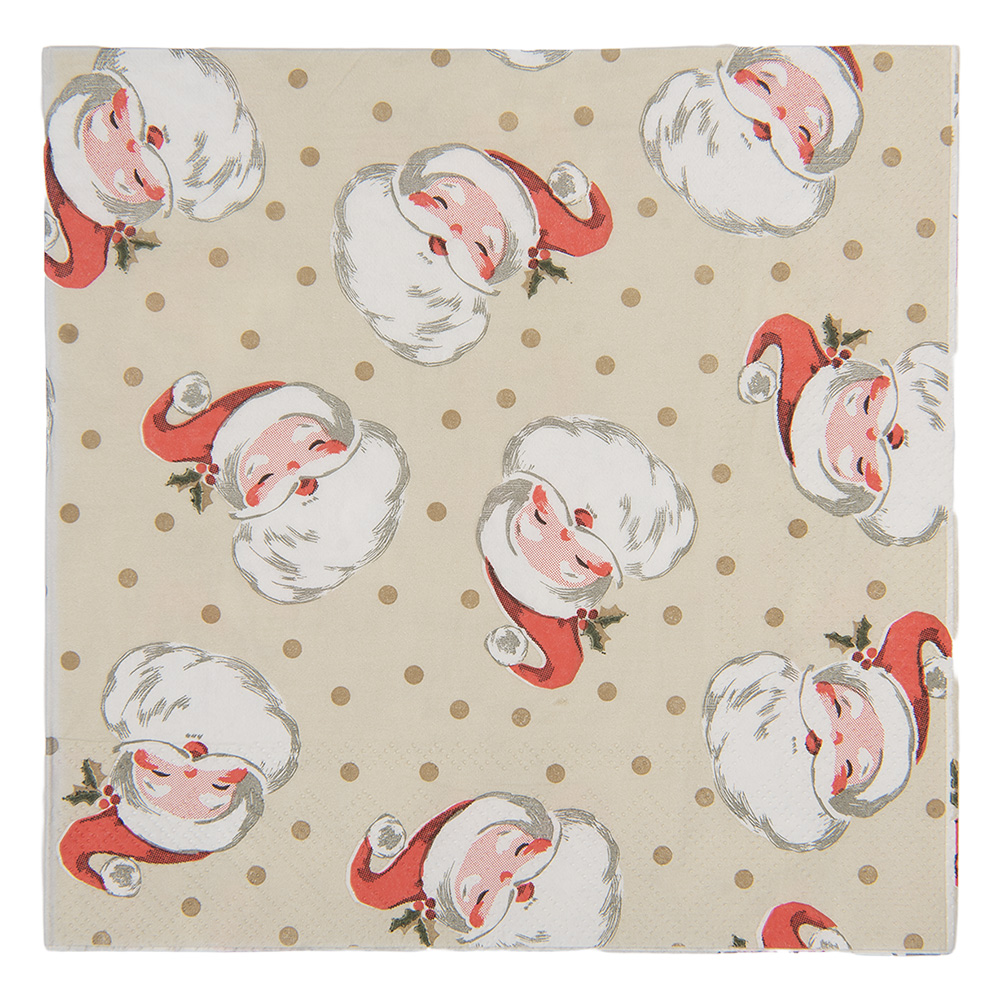 Papierservietten Beige Weiß 33x33 cm (20)