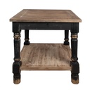 Table Noir Marron 80x80x85 cm