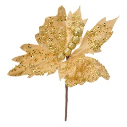 [66163] Weihnachtsdeko Schmetterling Beige Goldfarbig 20x4x25 cm