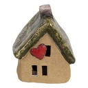 Decoration House Brown Green 7x6x9 cm