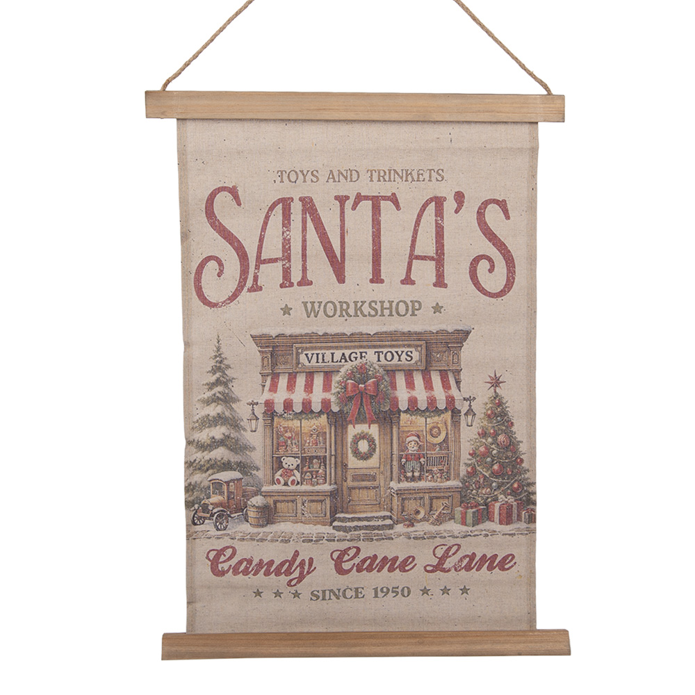 Carte murale Noël Beige Marron 40x2x60 cm