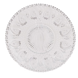 [6GL0226] Geschirr Essteller Transparent Ø 22x2 cm