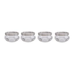 [6GL1129] Portacandele set di 4 Trasparente Ø 6x3 cm