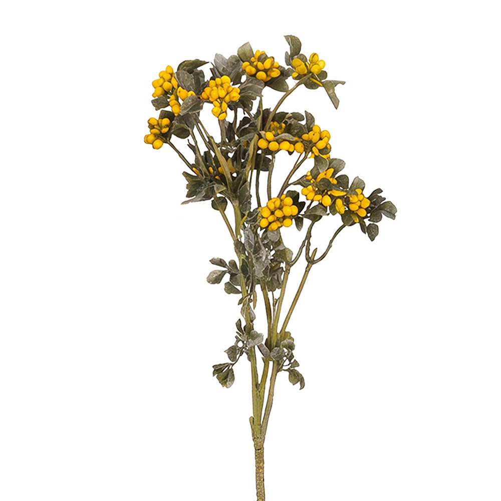 Branche de décoration avec fleurs Jaune 67 cm
