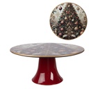 Cake stand Beige Green Ø 22x10 cm