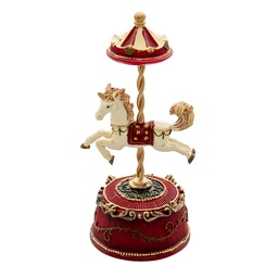 [6PR4734] carillon Cavallo Rosso Ø 9x21 cm