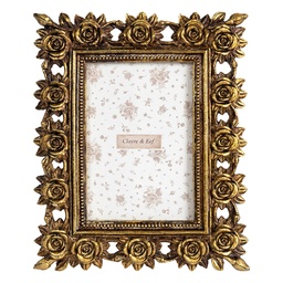 [2F1447] Bilderrahmen Goldfarbig 18x2x23 cm / 10x15 cm