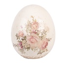 Decorativa Uovo Beige Rosa Ø 14x16 cm
