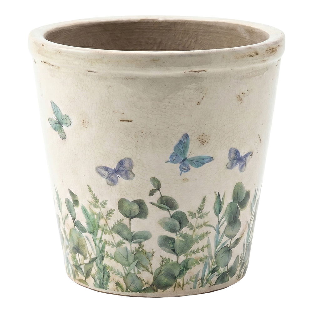 Blumentopf für Innen Beige Grün Ø 21x20 cm