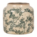Vaso Porta Pianta Beige Verde Ø 15x14 cm