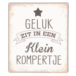 [6Y3648NL] Textschild Beige Schwarz 13x1x15 cm