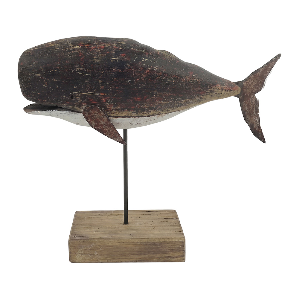 Decoration Whale Brown White 27x8x21 cm