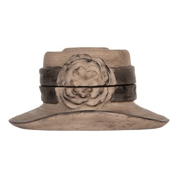 [6PR5545] Jewellery Box Hat Brown Ø 22x11 cm