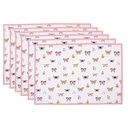 Set di tovagliette da 6 Beige Rosa 48x33 cm