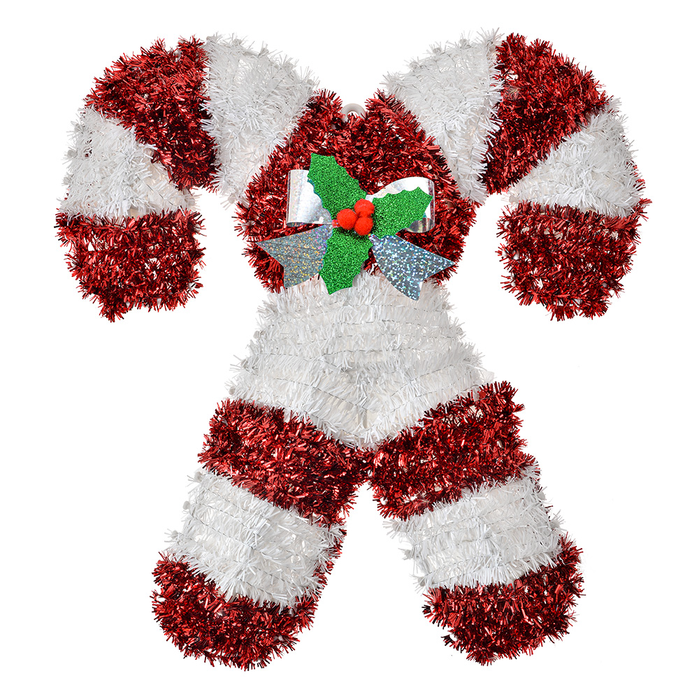 Weihnachtsdeko Zuckerstangen Rot Weiß 32x3x36 cm