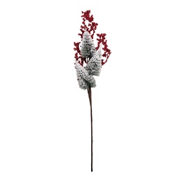 [66655] Decorazione Natale Rosso Bianco 14x6x60 cm