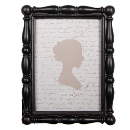 [2F1304] Cornice Foto Nero Marrone 15x2x19 cm / 10x15 cm