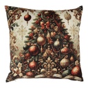 Kissen gefüllt Beige Rot 45x45x4 cm