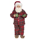 Weihnachtsdeko Weihnachtsmann Rot, Grün 14x10x28 cm