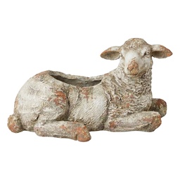 [5MG0105] Pot de fleurs Mouton Blanc Beige 58x31x33 cm