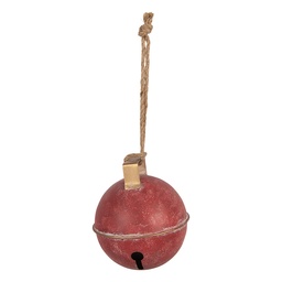 [6Y6164] Decoration Bell Red Brown Ø 16x18 cm