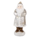 Natalizie Babbo Natale Color argento Bianco 7x7x16 cm