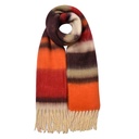 Scarf Women Brown Orange 37x210 cm