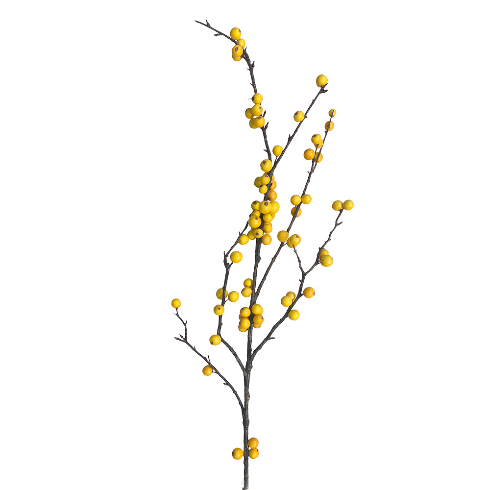 Decorative Artificial Branch Yellow 106 cm