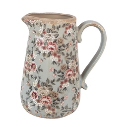 [6CE1965L] Pichet décoratif Gris Rose 21x15x23 cm