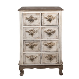 [5H0701] Chest of Drawers Beige Brown 60x37x100 cm