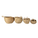 Paniers de rangement (set de 4) Marron Ø 30x33 / Ø 28x30 / Ø 23x25 / Ø 19x20 cm