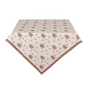 Square Tablecloth Beige Brown 100x100 cm
