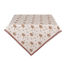 [CGM01] Square Tablecloth Beige Brown 100x100 cm