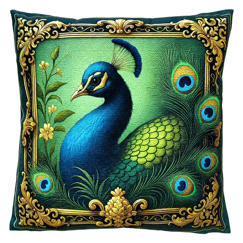Kissen gefüllt Grün Blau 45x45x4 cm