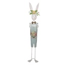 Decoration Statue Rabbit White Green 17x12x88 cm