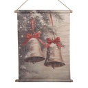 Wandkarte Weihnachten Beige Rot 55x3x75 cm
