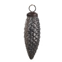 Weihnachtskugel Silberfarbig Ø 5x11 cm